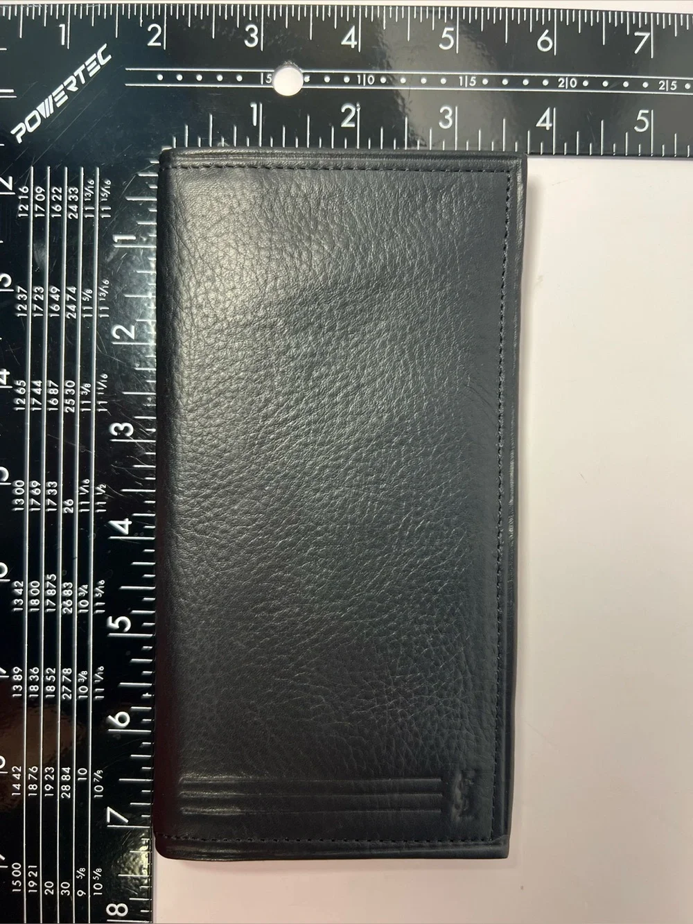 1254: Yves Saint Laurent Black Leather Long Wallet Billfold w/ Branded Box